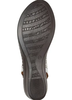 ELENA EDEN, sommerliche Damen-Sandaletten, Weite G, aus Leder