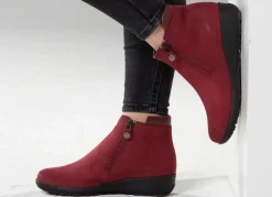 ELENA EDEN Stiefelette mit Nappaleder-Besatz