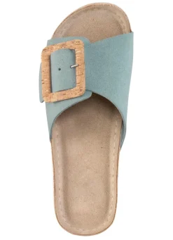 ELENA EDEN, trendige Damen-Pantoletten, aus Leder