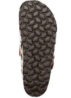 ELENA EDEN, trendige Damen-Clogs, Weite H, mit brauner Spange