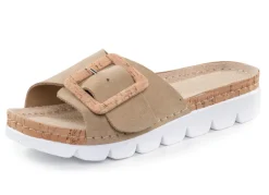 ELENA EDEN, trendige Damen-Pantoletten, aus Leder