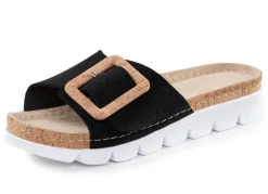 ELENA EDEN, trendige Damen-Pantoletten, aus Leder