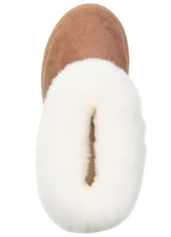 ELENA EDEN, warme Damen-Hausschuhe, Weite G, mit Lammfell