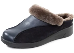 ELENA EDEN, warme Damen-Hausschuhe, Weite H, mit Lammfell