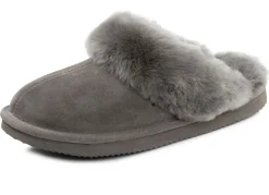 ELENA EDEN, warme Damen-Hausschuhe, mit Lammfell