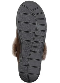 ELENA EDEN, warme Damen-Hausschuhe, Weite H, mit Lammfell