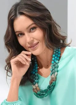 Entdecken Sie zeitlose Eleganz mit dieser 3-reihigen Halskette