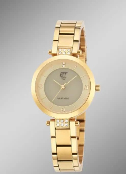 ETT-Solar-Damenuhr mit Edelstahlbandgehäuse