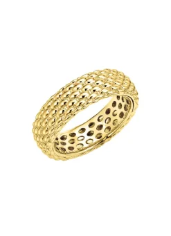 Exquisite Gold-Eleganz: Damenring mit Ziselierung