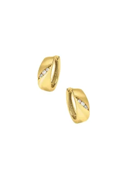 Exquisite Klappcreolen mit 6 Brillanten