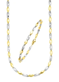 Fantasieketten-Garnitur in Bicolor