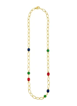 Farbenfrohe Eleganz: Halskette mit Quarzen in verschiedenen Farben