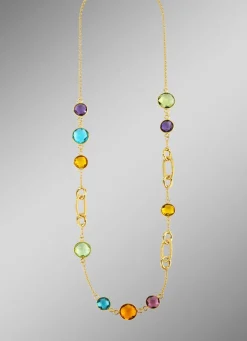 Farbenfrohe Eleganz: Halskette mit Quarzen