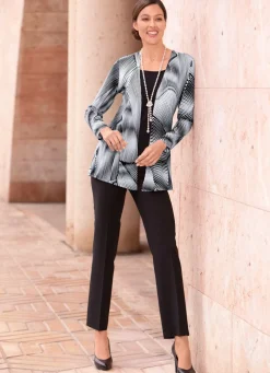 Faszinierendes Longshirt in Jackenoptik