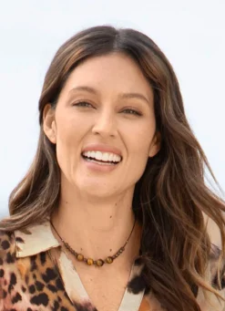 Feiner Metallreif mit echtem Tigerauge