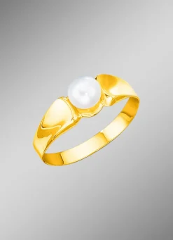 Femininer Damenring mit Süßwasser-Zuchtperle