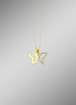 Filigraner Schmetterlings-Anhänger mit synth. Zirkonia