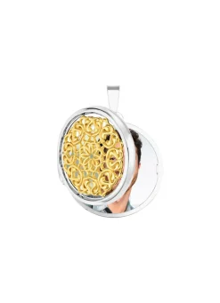 Filigranes Medaillon zum Öffnen in Bicolor