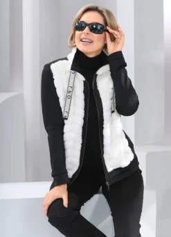 Fleecejacke im aktuellen Materialmix