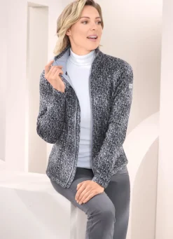 Fleecejacke in Strickoptik