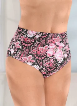 Fünferpack Slips mit buntem Druckdessin