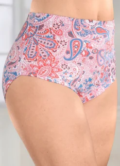 Fünferpack Slips mit farbharmonischem Druckdessin