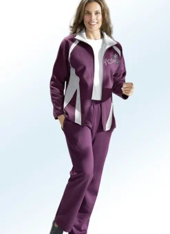 Freizeitanzug mit Druck und Kontrast-Verarbeitung