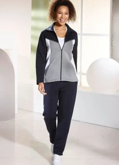 Freizeitanzug mit Metallic-Paspelierung