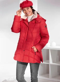 Funktionsjacke mit abnehmbarem Kunstpelz-Besatz am Kragen