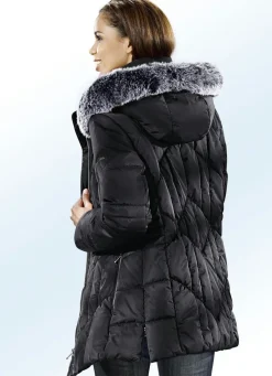 Funktionsjacke mit abnehmbarem Kunstpelz-Besatz