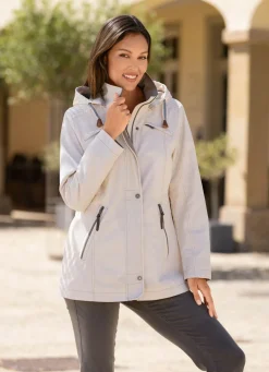 Funktionsjacke mit abnehmbarer Kapuze