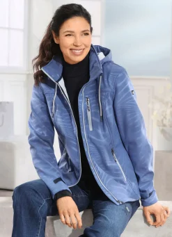 Funktionsjacke mit Regenschild an der Kapuze