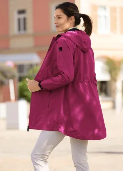 Funktions-Kurzmantel mit fester Kapuze