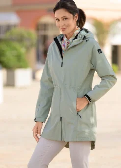 Funktions-Kurzmantel mit fester Kapuze