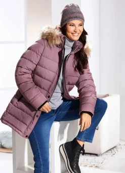 Funktions-Longjacke mit abnehmbarer Kapuze