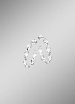 Gedrehte Creolen in edlem Silber 925/- fein