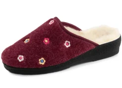 Gefütterte Damen-Hausschuhe, mit Schurwolle