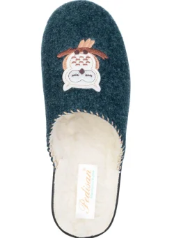 Gefütterte Damen-Hausschuhe, mit Schurwolle