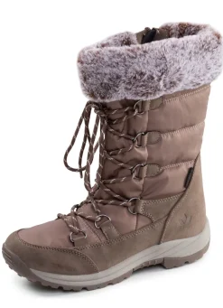 Gefütterte Damen-Stiefel, Winterschuhe, mit Reißverschluss