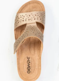 Gemini, bequeme Damen-Pantoletten, Weite G, mit Klettverschluss