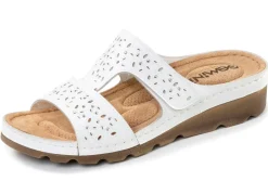 Gemini, bequeme Damen-Pantoletten, Weite G, mit Klettverschluss