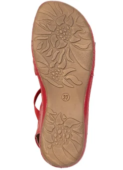 Gemini, modische Damen-Sandalen, Weite G, mit Blüten-Applikationen