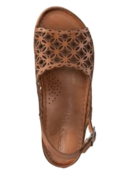 Gemini Sandale aus perforiertem, geprägtem Nappaleder