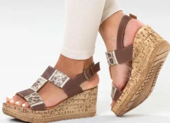 Gemini, trendige Damen-Sandaletten, Weite G, aus Leder