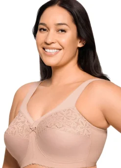 Glamorise Stütz-BH mit Stickereispitze