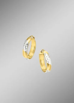 Glänzende Creolen in Bicolor