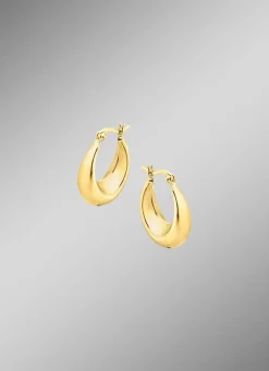 Glänzende Creolen in Silber 925/- fein