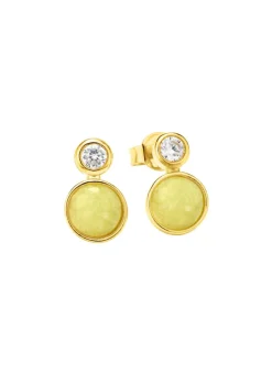 Grüne Eleganz: Ohrstecker mit echt Aventurin