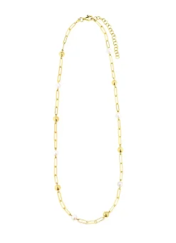 Halskette aus Gold mit Süßwasser-Zuchtperlen