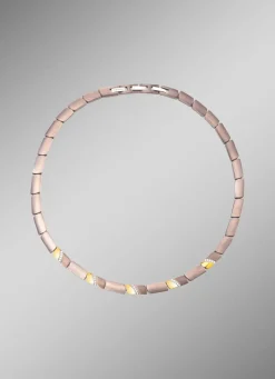 Halskette in Bicolor mit synth. Zirkonia